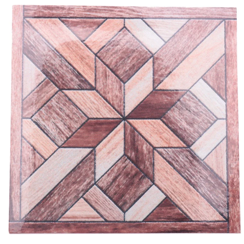 

HOT 20Pcs Wood Grain Pattern Tile Sticker Self Adhesive Tiles Art Diagonal 3D Floor Sticker For Bathroom Kitchen Decor