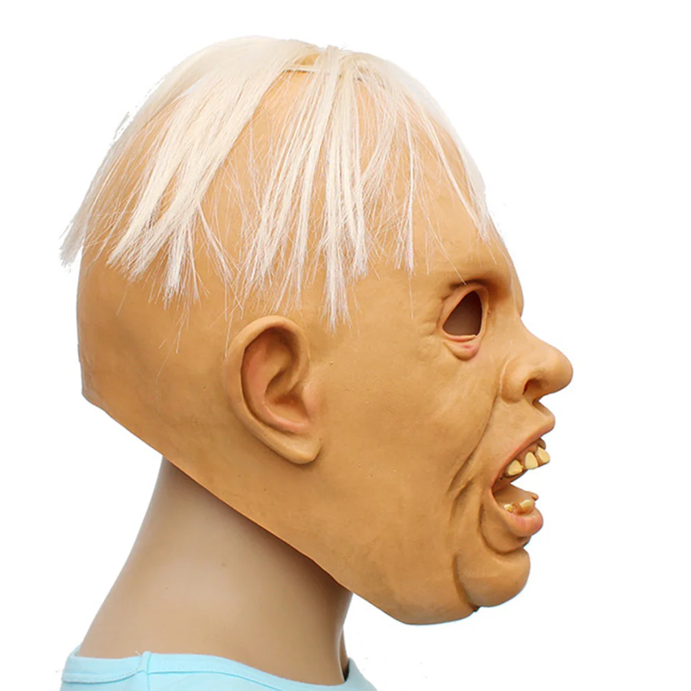 

Halloween Costume Scary Latex Party Horror Head Props Man Creepy Cover Zombie Ghost Old Full Masquerade Cosplay Alien Adult