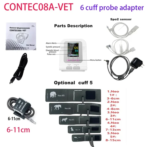 Цифровой электронный сфигмоманометр Contec08A для животных
