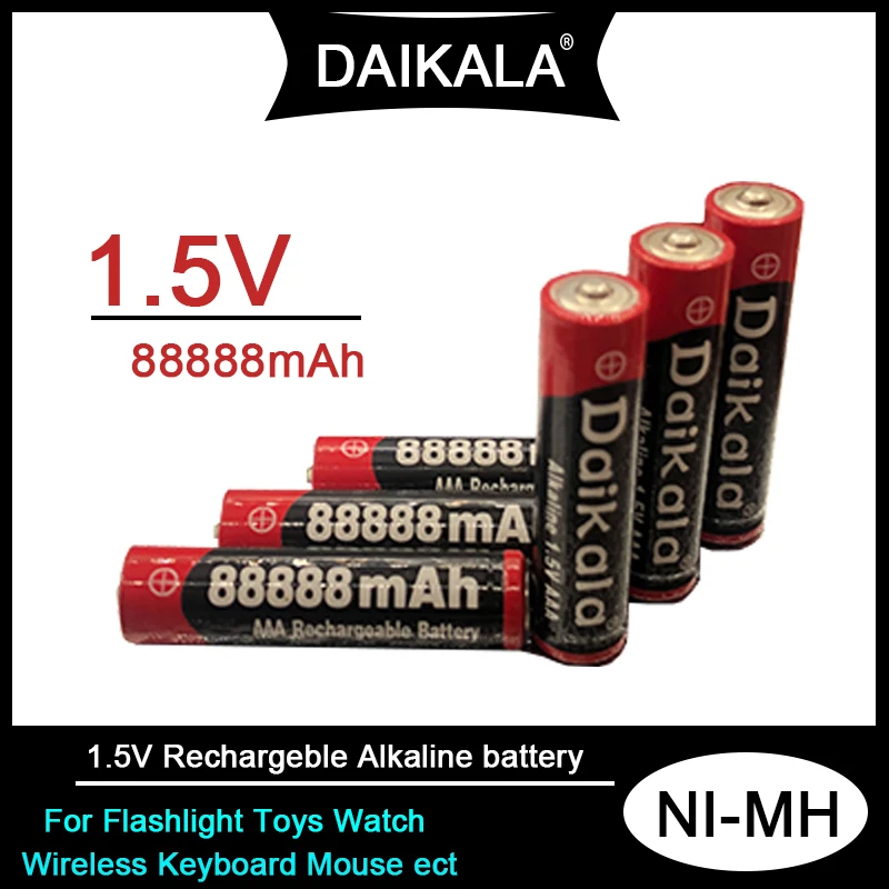 

AAA Alkaline Battery, 1.5V 88888Mah Flashlight, Toy, MP3 Player, Replacement Nickel Hydrogen . 100% Original Brand New