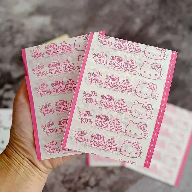 

Anime Kawaii Hello Kitty Sanrio Woundplast Stop Bleeding Bandage Breathable Waterproof Sticker Emergency Ornament Girl Gift