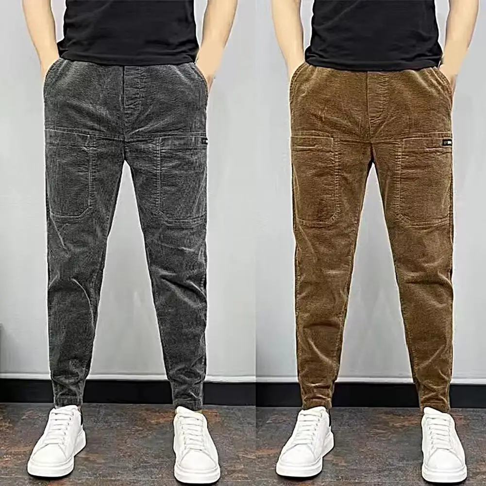 

Зимние брюки, Мягкие Длинные теплые мужские зимние брюки до щиколотки, брюки для школы