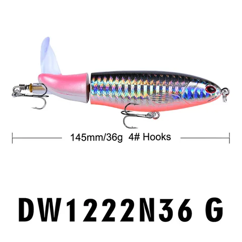 Рыболовная приманка Luya Whopper Topline Tackle Plopper Topwater Плавающая приманка для троллинга Щука Жесткие приманки Искусственные шестерни