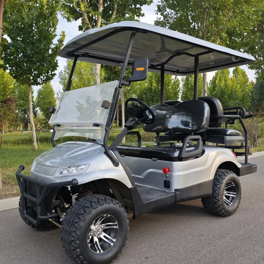 Электрическая тележка для гольфа с аккумулятором на 60 в 2 + 4/6 сиденья