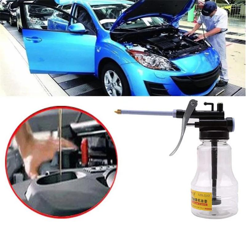 

2021 Hot Sale Oil Can Oiler Lubrication Oil Plastic Oil Pot Extended Hose High Pressure Pump Grease Guns Car Repair Tool