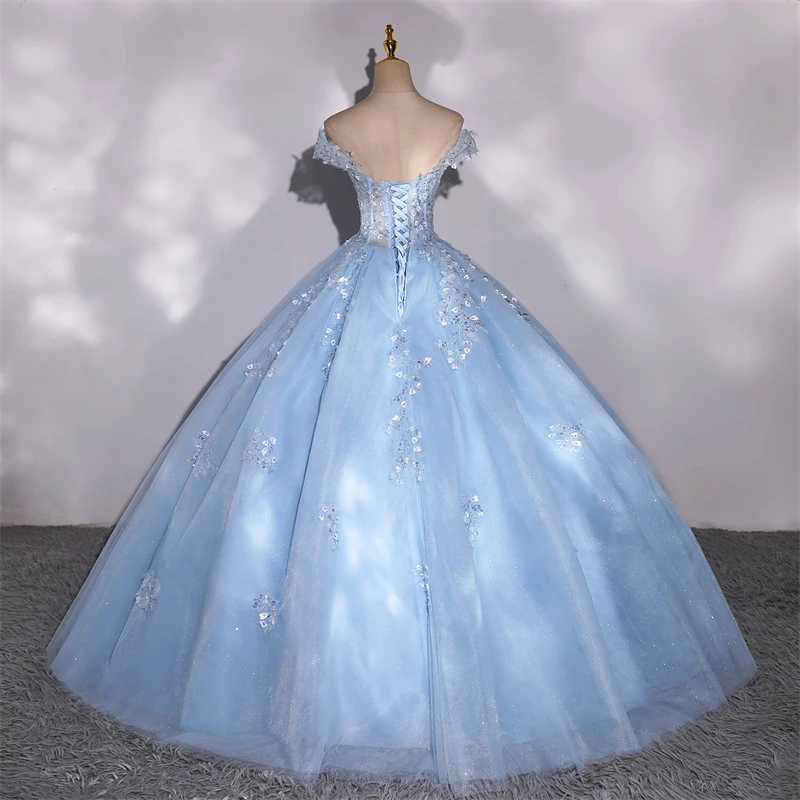 Блестящие вечерние платья 15, платья Quinceanera, бальное платье, элегантное платье с открытыми плечами для 15-летнего возраста, платье для выпускного вечера по индивидуальному заказу (art.: 3920cd57c2b97) - 3920cd57c2b97