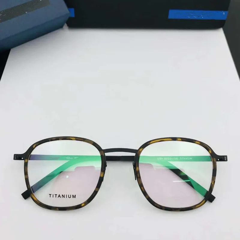 

Denmark Brand Retro Square Titanium Glasses Frame Men Ultra-light Screwless Prescription Eyeglasses Women Spectacles Oculos 9781