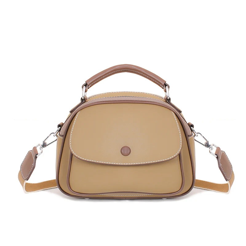 

Новинка 2023, однотонные женские сумки из натуральной кожи, корейские модные сумки через плечо на одно плечо, маленькая сумка в форме полумесяца