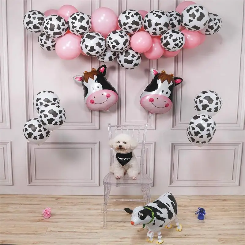 

Pink Cow Theme Balloons Set Farm Animal Theme Party Walking Cow Balloons Birthday Party Decorations