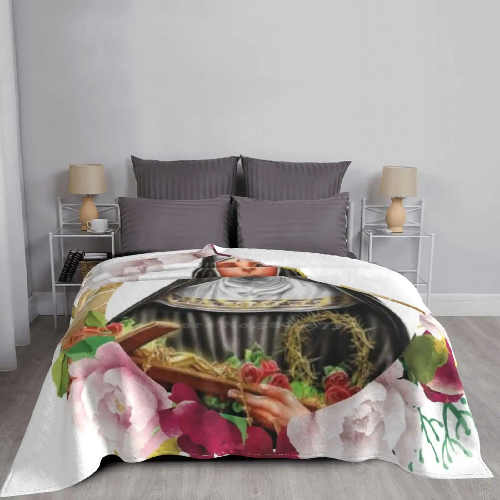 Saint Rita Of Cascia / Catholic Art Religious Artworks Fashion Soft Warm Flannel Blanket Saints St