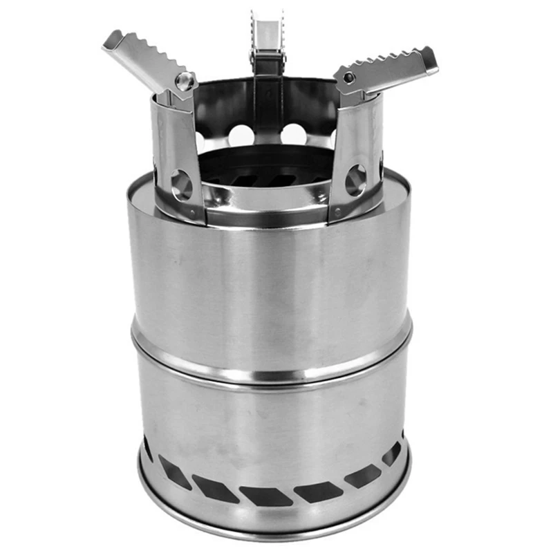 

Large Camping Wood Stove Portable Wood Stove Camping Stove With Storage Mesh Bag For Outdoor Picnic Barbecue