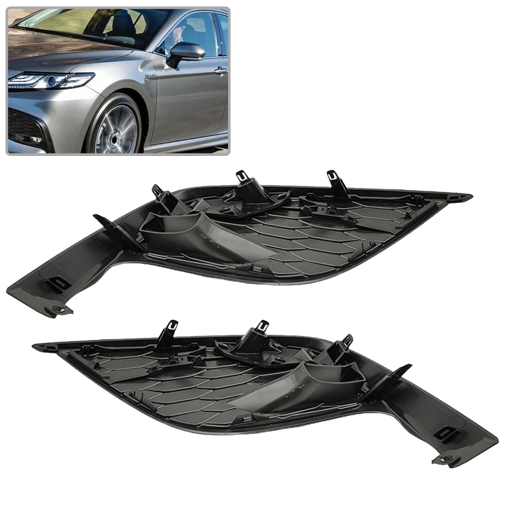 

2pcs Left+Right Front Fog Light Lamp Cover Bezel Glossy Black For Camry SE/SE HYBRID/XSE/XSE HYBRID 2021-2022 81481-06240