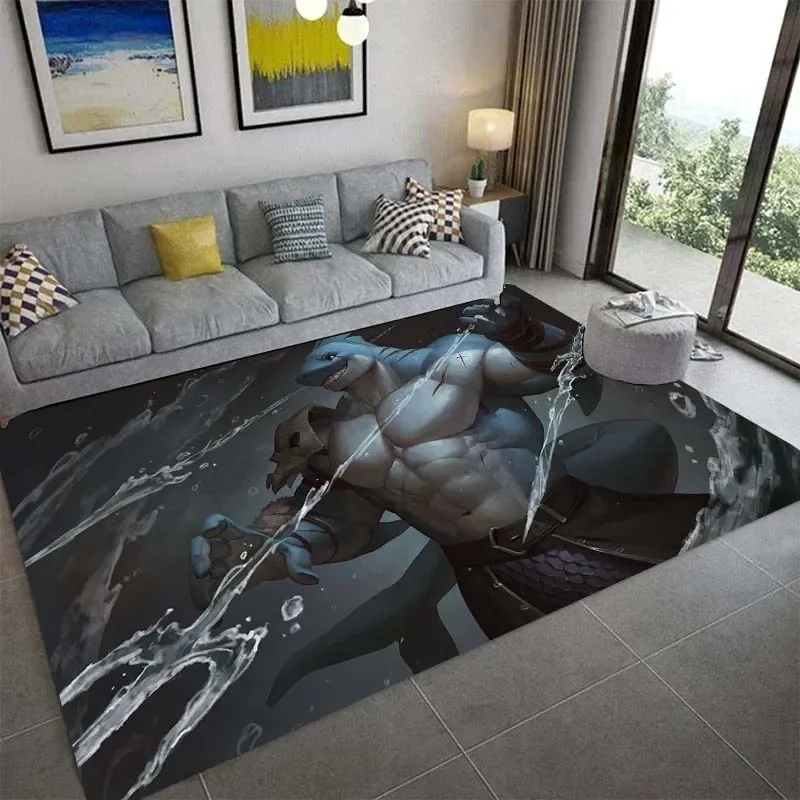 Ковер с 3D изображением акулы домашний декор для гостиной и спальни