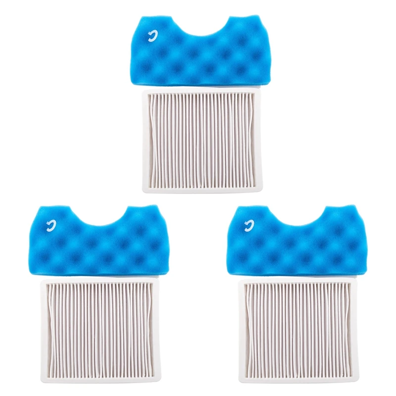 

3Pcs Dust Filter H11 HEPA Filter + 3Set Blue Hepa Filters For Samsung SC4300 SC4470 VC-B710W.Vacuum Cleaner Parts