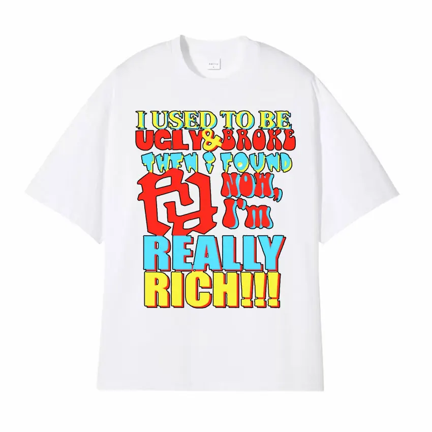 Футболка KanKan RR я раньше была уродливой и сломанной очень насыщенная графическая