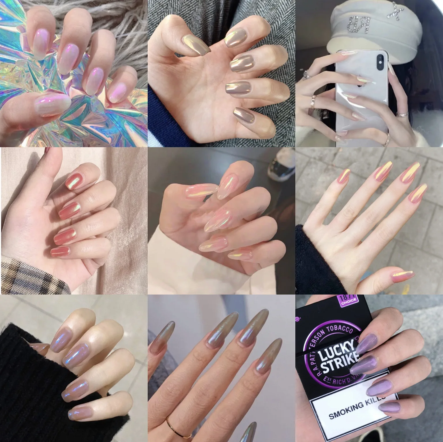 

24 Pieces of Sweet and Cute Design False Nails Art False Nails with Glue Water Pressure Nails