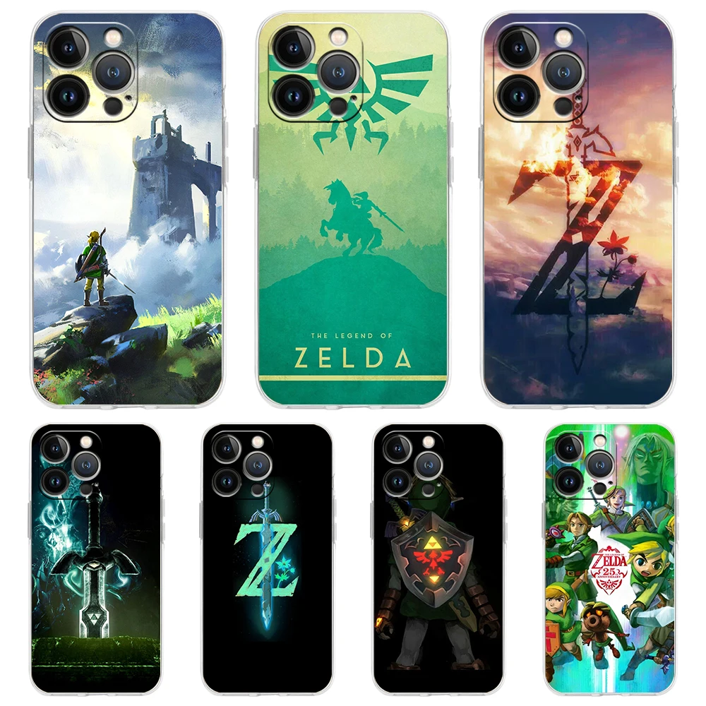 Disney  Game L-Legends Of The Zelda Transparent Silicone Phone Case For iPhone 13 12 11 Pro Max 8 7 Plus X XS Max XR SE 2020 TPU