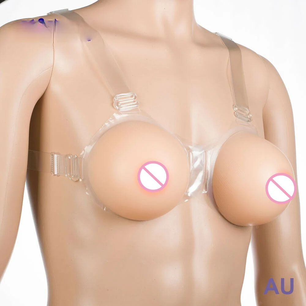 A Cup Round Silicone Breasts With Straps-on Mastectomy Brusts Enhancers Shemale Transgender Queen Transvestite Mastectomy Bra