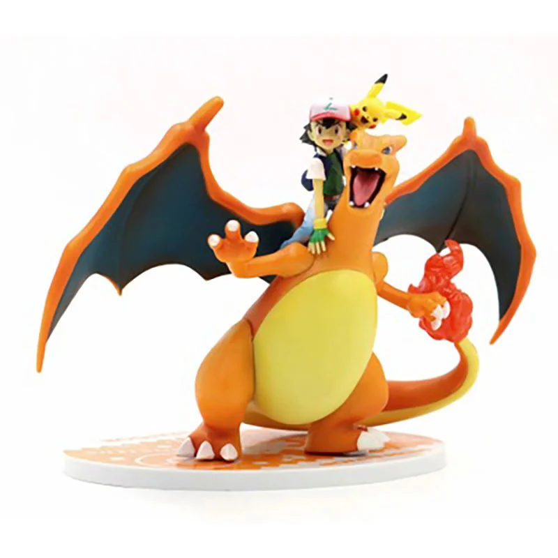 

Фигурка покемона, фигурка аниме «Пикачу Эш Кетчум», Charizard, фигурка из ПВХ, 16 см, статуэтка модели Чармандера, игрушки для детей, подарки