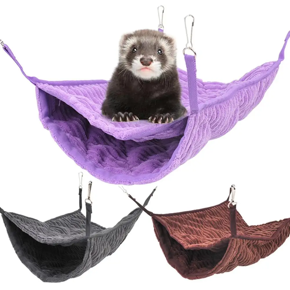 

Winter Warm Luxury Double Bunkbed Hamster Hammock Hanging Guinea Pigs Sugar Glider Ferret Sleeping Bed Nest Cage Swing Toys