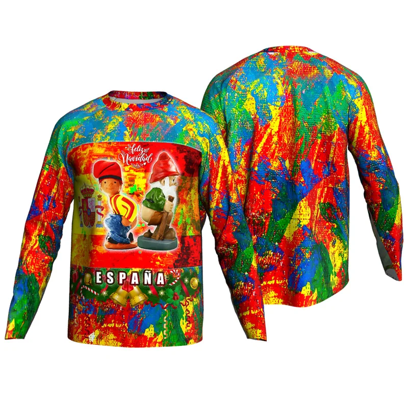 

Spain Long Sleeve Motocross Downhill Shirt Mountain Bike Jersey Clothes MTB Offroad Wear Breathable Sport Bicycle Race Tops