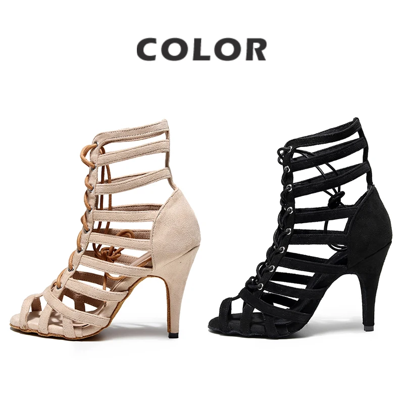 Women Dance Boots High Heels For Woman Latin Dance Shoes For Girls Ladies Ballroom Modern Tango Dancing Salsa Ankle Boots Shoes
