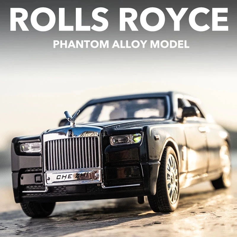 

1:24 Rolls-Royce Phantom Alloy Car Model Die Casts Vehicles Toy Car Collectible Metal Car Model High Simulation Kids Toy Gift