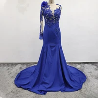 chenxiao blue luxury cocktail party dress one shoulder appliques beading full sleeve floor length court train%d9%81%d8%b3%d8%a7%d8%aa%d9%8a%d9%86 %d8%a7%d9%84%d8%b3%d9%87%d8%b1%d8%a9