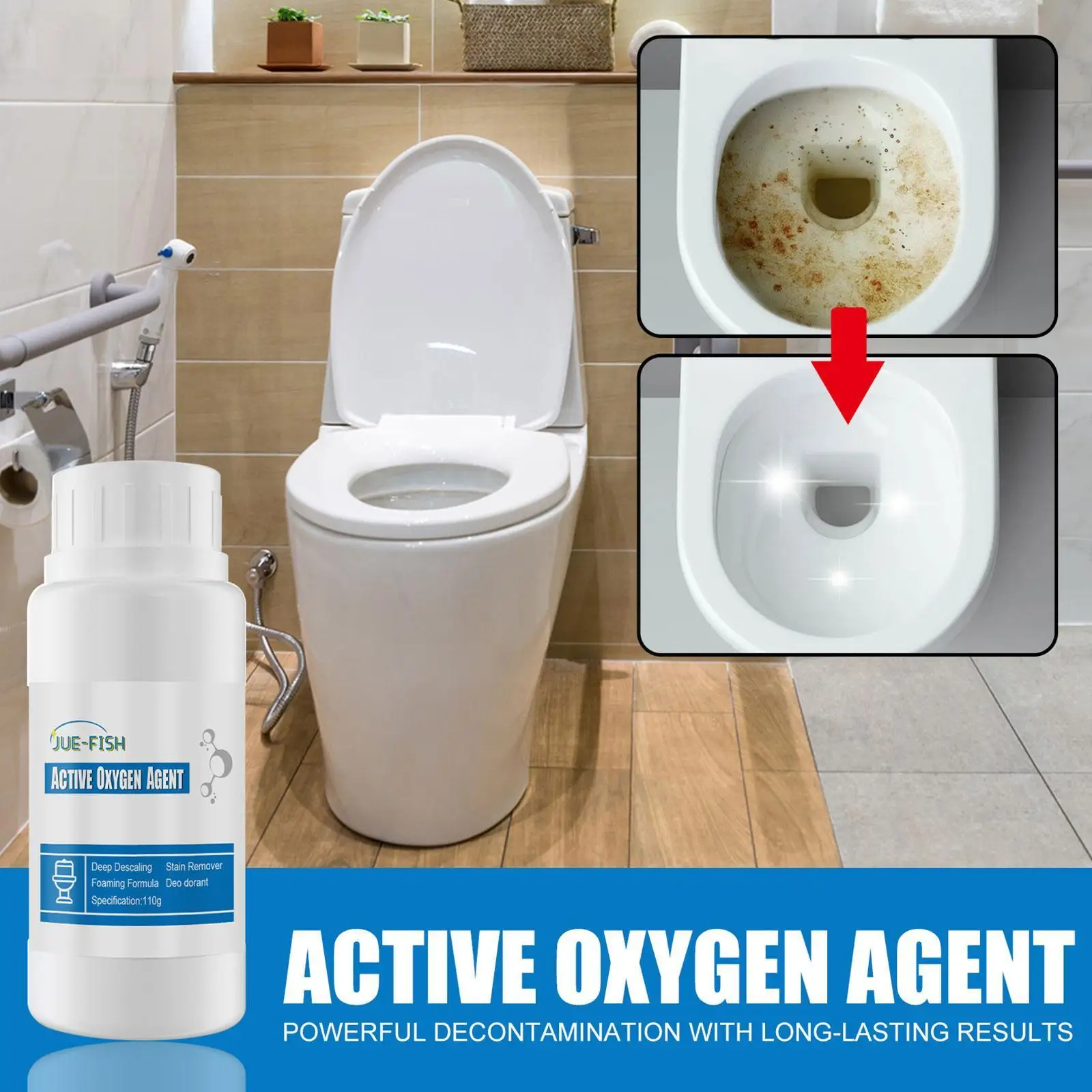 

Toilet Active Oxygen Agent Powerful Pipe Dredging Agent Deodorant Sewer Cleaning Toilet Powder Sink Water Kitchen Toilet Pi M8N1
