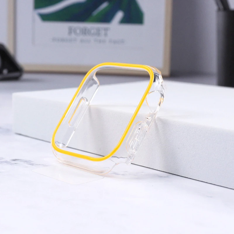 Luminous Transparent Cover for Apple Watch band 49mm 45mm 41mm 44mm 40mm Protector Case For iwatch serie ultra 8 7 6 SE 5 4 case