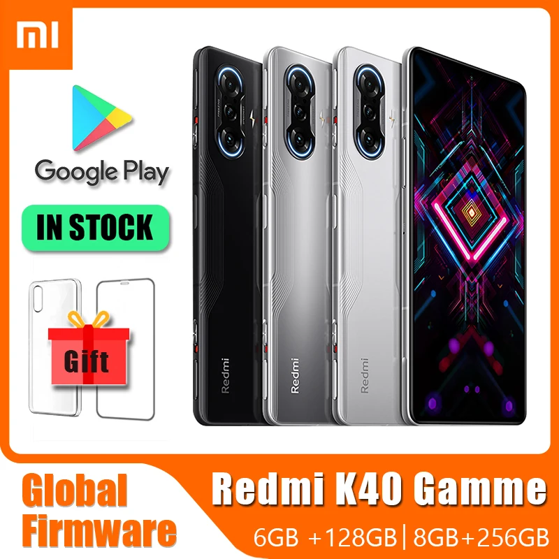 Cena Oryginalny Telefon Komórkowy Xiaomi Redmi K40 Smartfon Do Gier, Android 11 MIUI 12.5 Octa Core Globalny ROM 67W Szybkie ładowanie