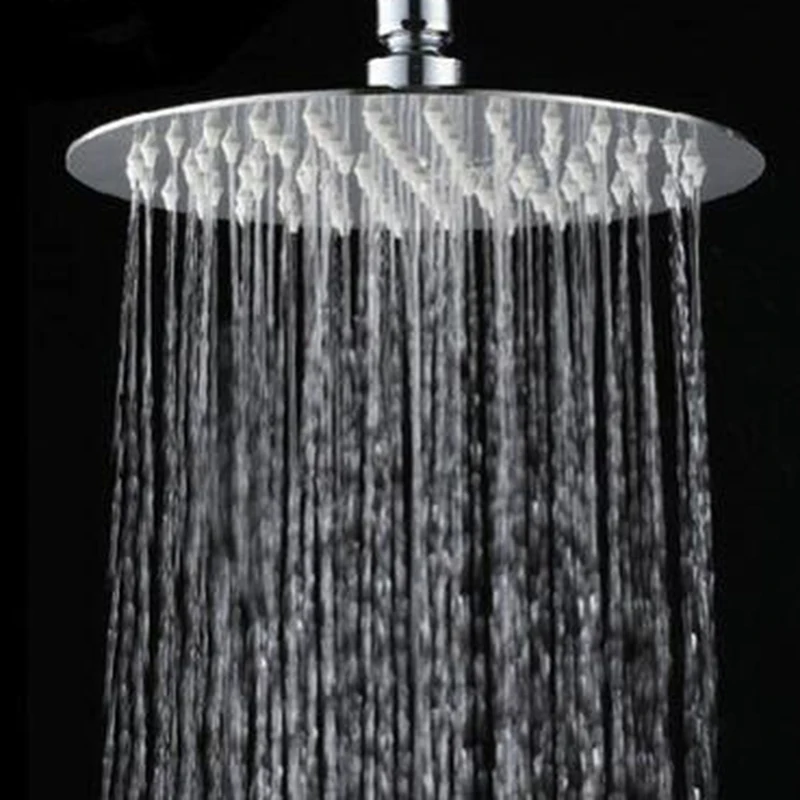 

2023 New High Quality 10/8/6 Inch Stainless Steel Ultra-thin Waterfall Shower Heads Rainfall Shower Head Rain Square Round