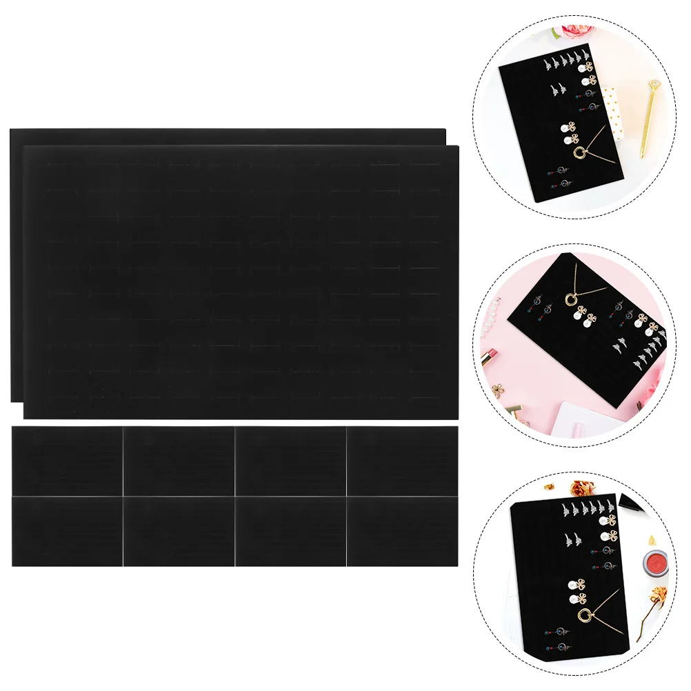 

10 Pcs Jewelry Box Pad Sponge EarTrinket Tray Holder Insert Case Velvet Trays Mat Supply Support Earstud