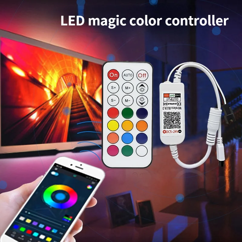 

DC5V-24V RGB Led Wifi Controller RGBW RGBWW Bluetooth WiFi LED controller For 5050 2835 WS2811 WS2812B led strip Magic Home