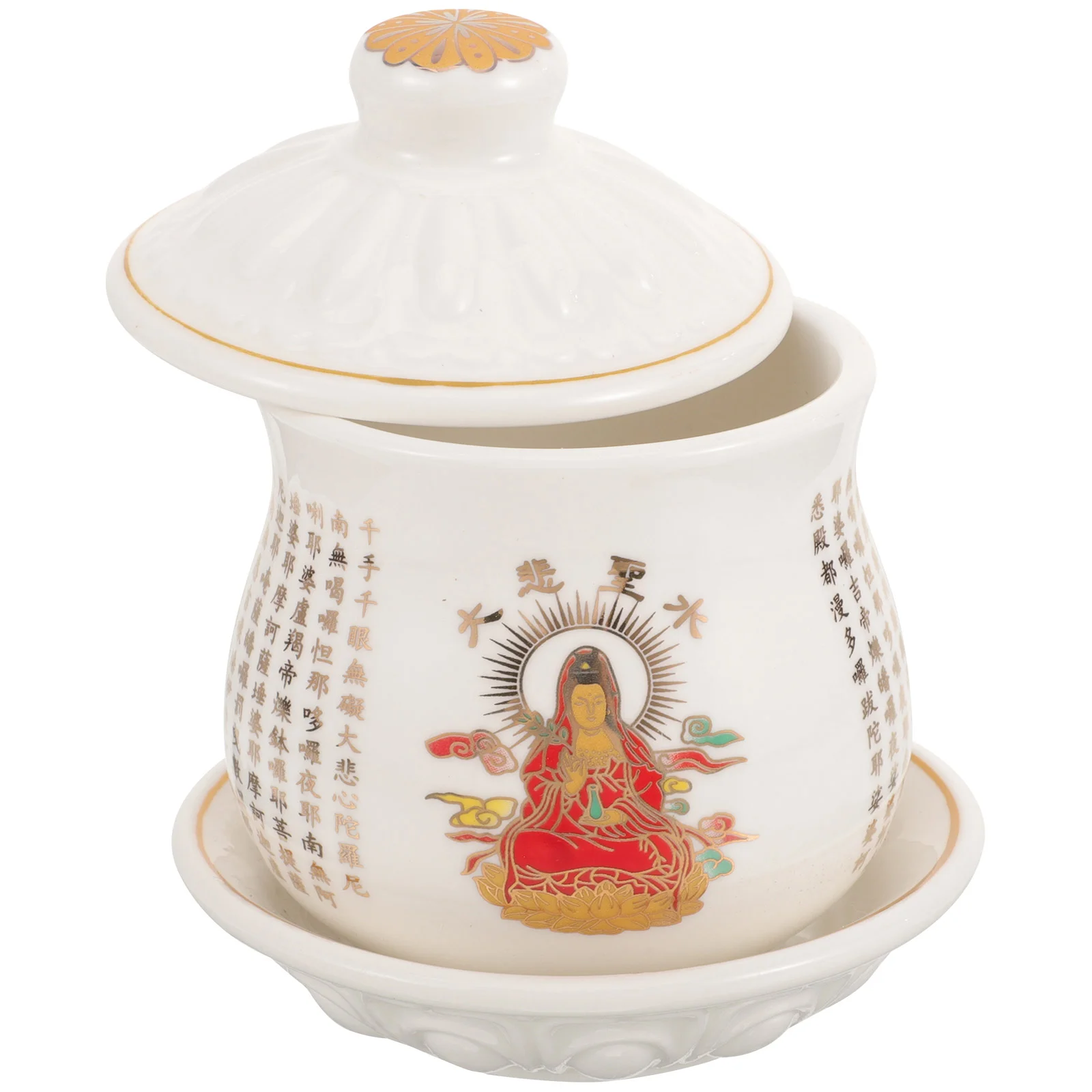 

Поклонение, чашка для воды, керамическая чашка для подачи воды, украшение для храма