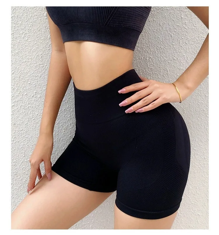 

Women's Yoga Shorts High Waist Tight Abdomen Breathable Elastic Peach Lifting Buttocks Tight Fitting Pants Fitness Pants