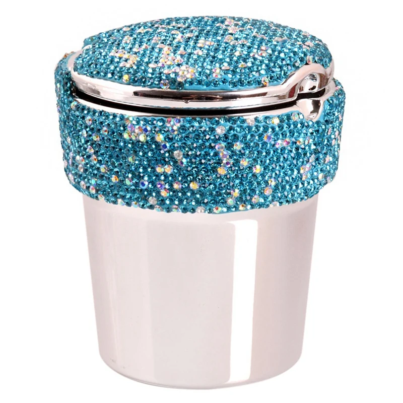 

LED Car Ashtray Diamond Multi-Function Car Storage Box Car Multi-Function Interior Products Car Ashtray