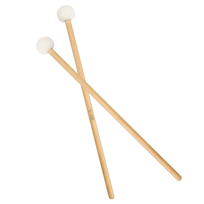 

4 Pieces Double Head Drum Cymbal Gong Mallet Soft Hammer Sticks Mallets Rods Felt Hammer 385Mm