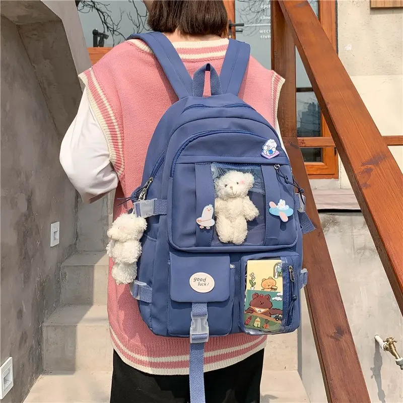 Xiaomi Cute Large Capacity Backpack Waterproof Nylon Female Schoolbag College Lady Laptop Backpacks Kawaii Girl Travel Book Bags