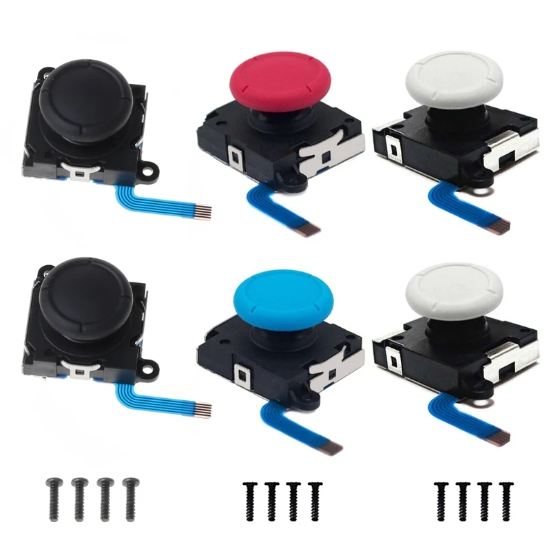 

Replacement 3D Thumbstick Analog Stick Joystick Controller Thumbstick Pad Repair Parts for SWITCH with Screws T21A