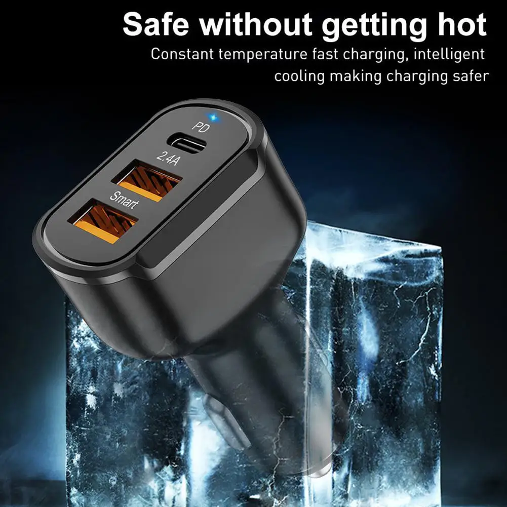 

Автомобильное зарядное устройство Pd + A с двумя Usb-портами, 30 Вт