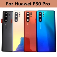 for huawei p30 pro glass back battery cover rear door housing case replacement parts for p30pro camera lens frame