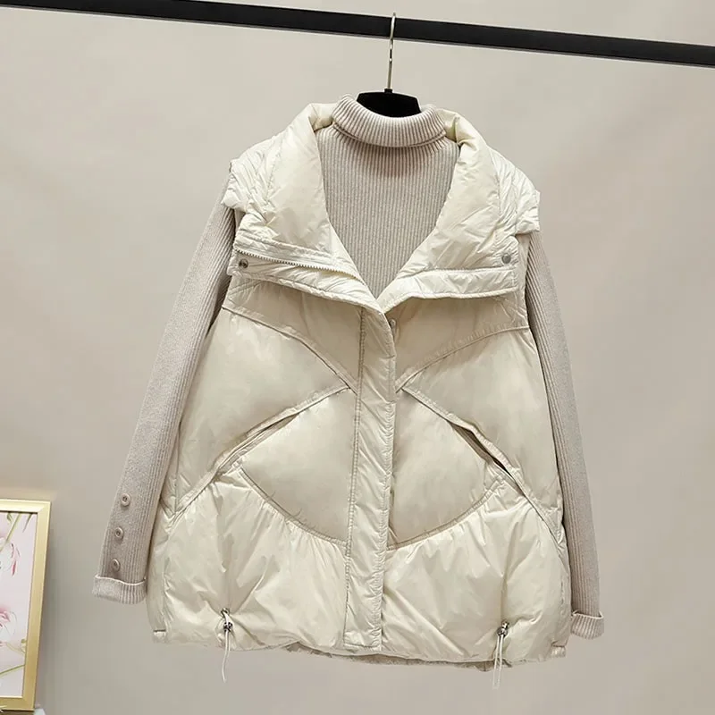 Женский осенне-зимний новый свободный хлопковый жилет в корейском стиле больших