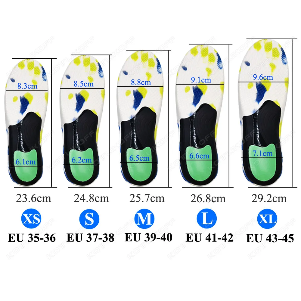 Ортопедические стельки для обуви мужчин и женщин поддерживающие свод стопы