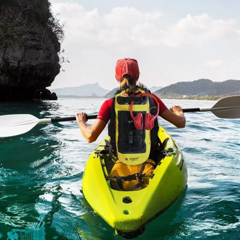 Zunammy 20L Waterproof Dry Bag With Mesh Pocket And Handle - Green