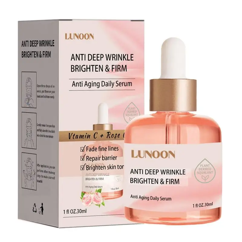 

Rose Oil For Face With VitaminC Rose Hyaluronic Acid Extract Facial Serum Anti Aging Brighten Hydrat Firm & Reveal Radiant Skin