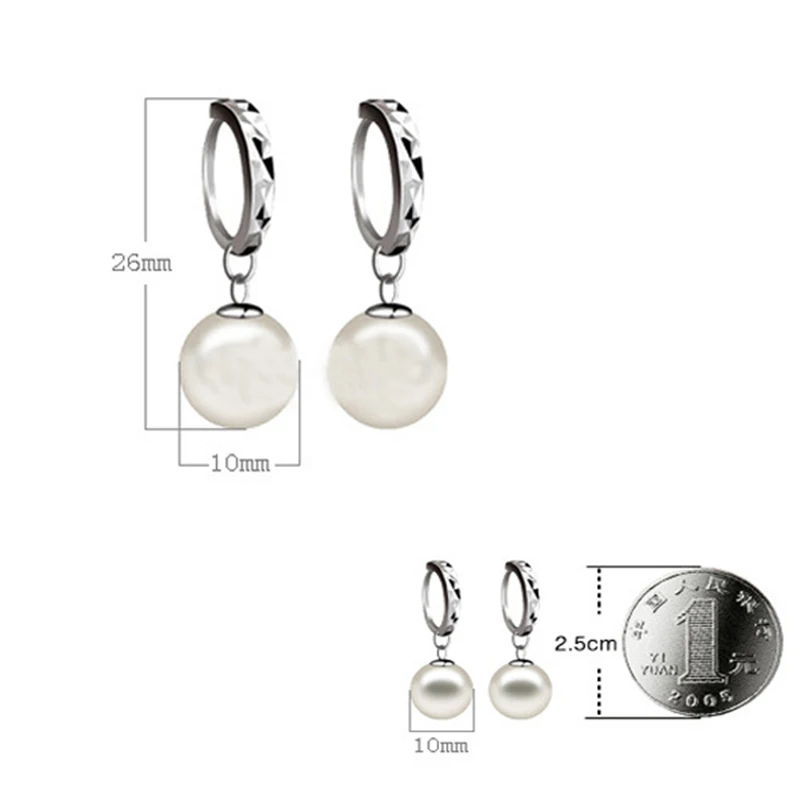 Новое поступление 1 пара элегантные серебряные серьги с жемчугом для девочек