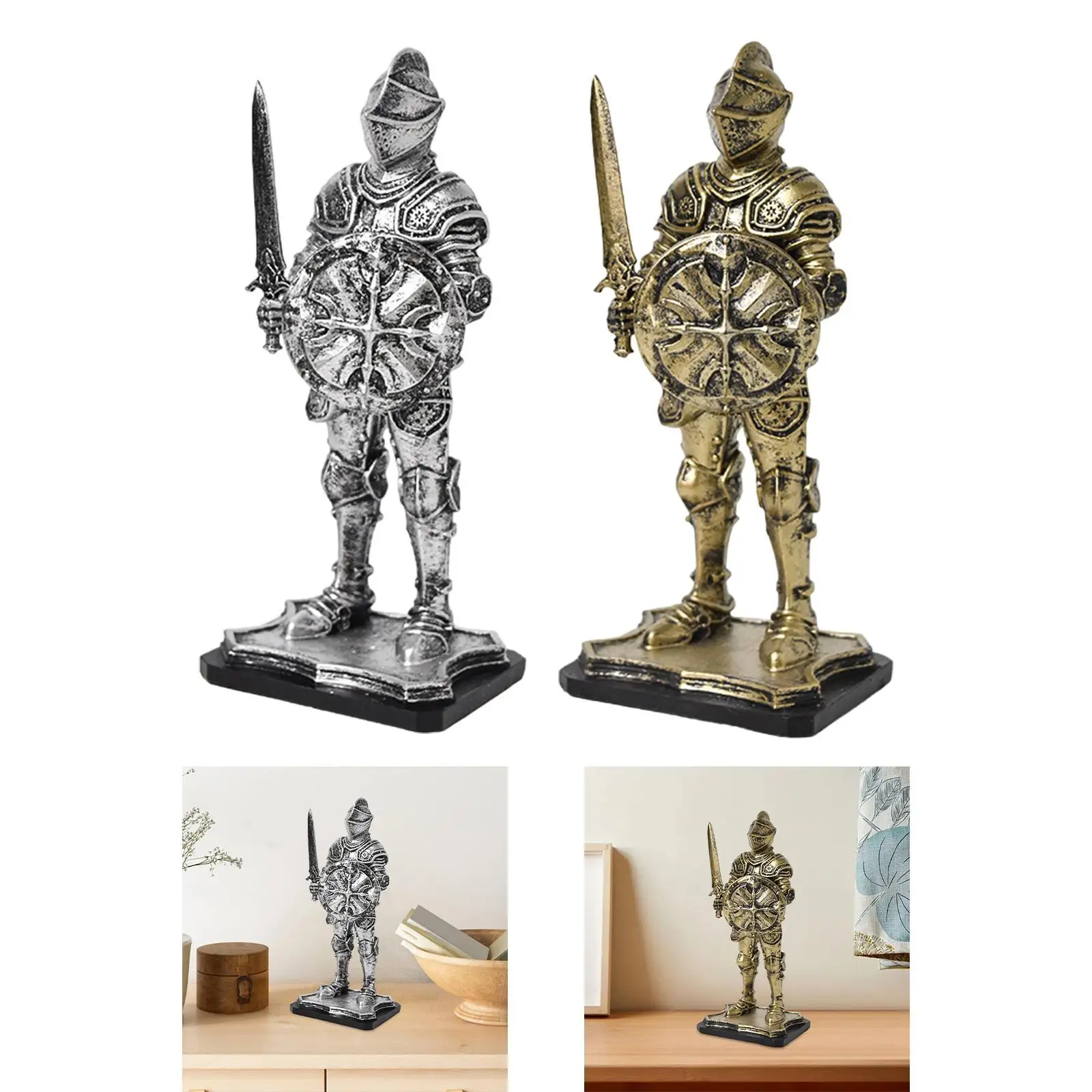 Статуя рыцаря винтажная креативная скульптура для центрального стола прихожей