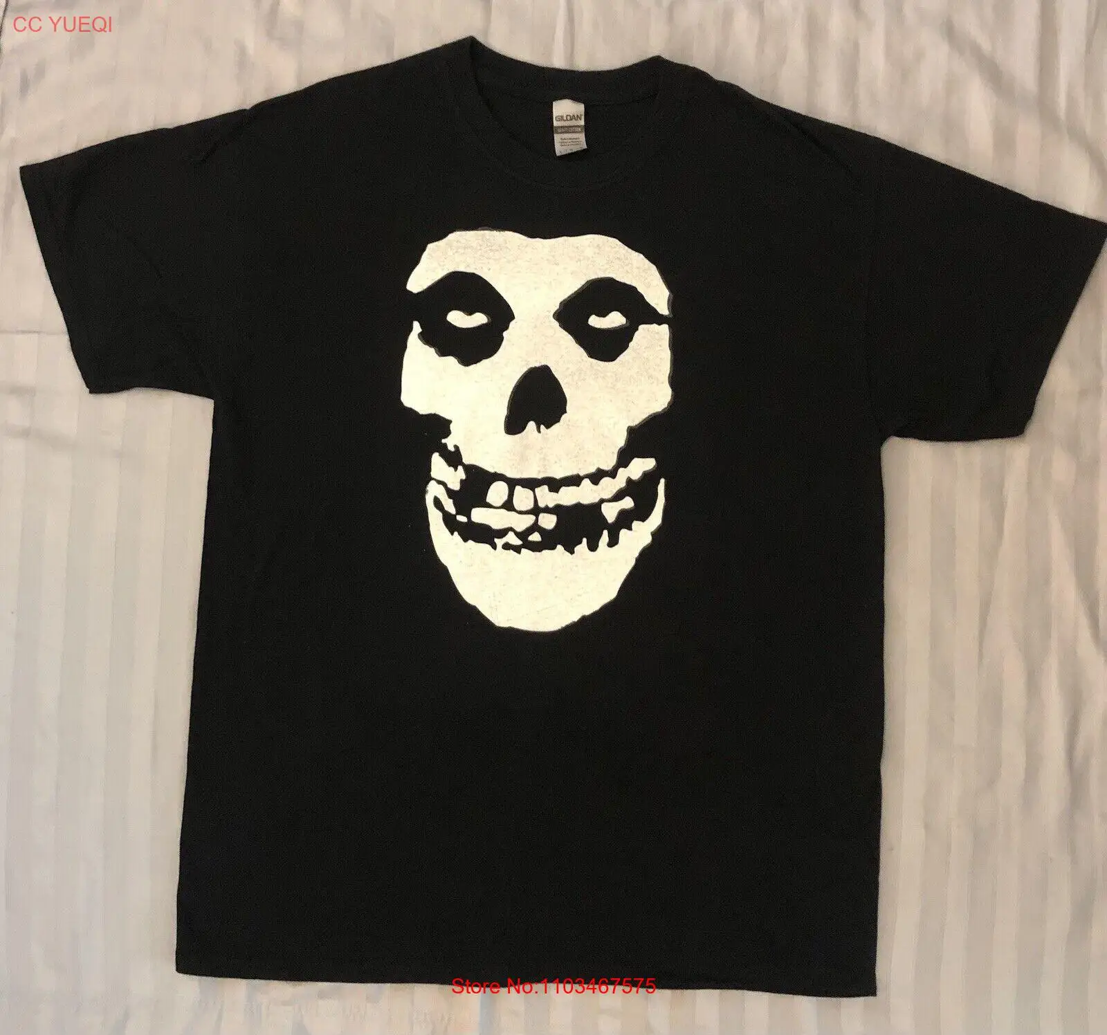 Большая черная футболка Crimson Ghost Misfits Danzig Samhain для взрослых в стиле панк Glow GITD