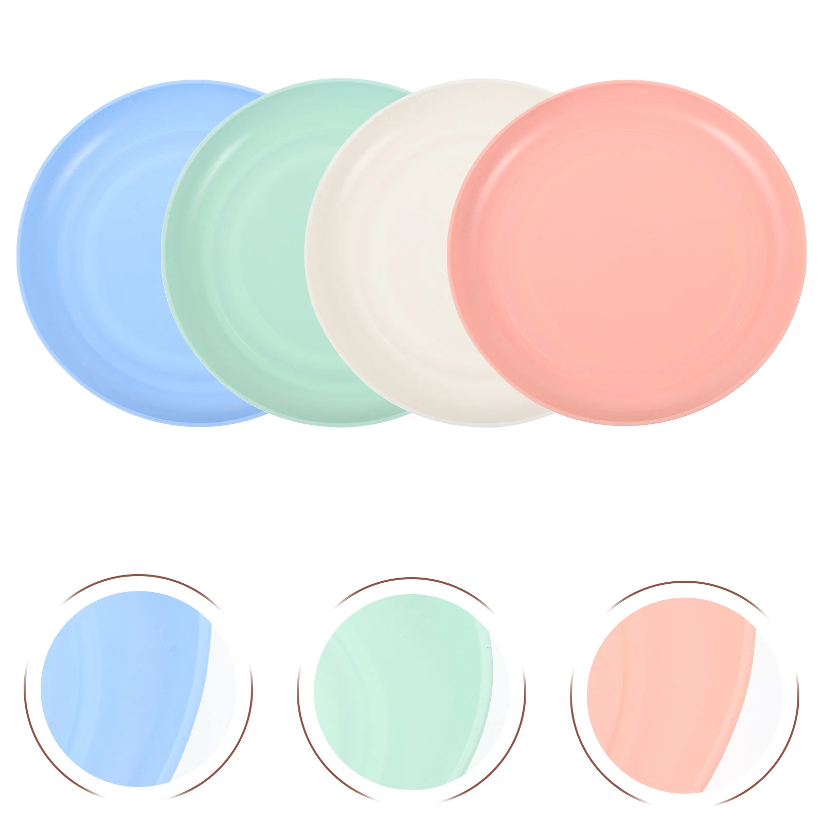 

4Pcs Kitten Shallow Feeding Bowl Cat Food Dish Cat Feeding Bowls Wide Pet Food Plate